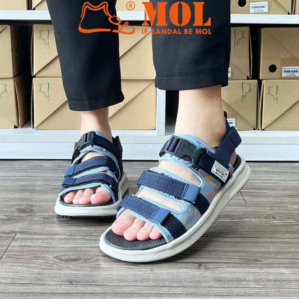 Sandal nữ Vento 3 quai ngang NB126XD màu xanh dương