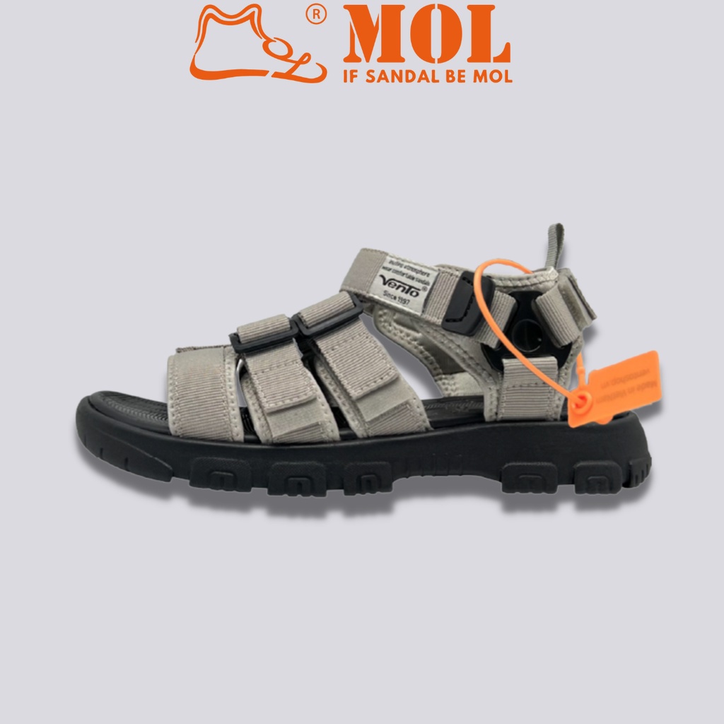 Sandal nam Vento 4 quai ngang NB10605G màu xám có big size 44