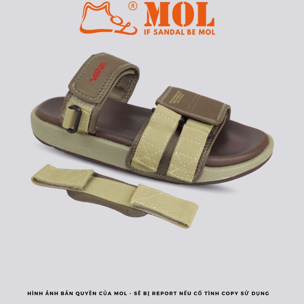 Sandal nam nữ unisex hiệu Vento 2 quai ngang SD10110Be màu beige