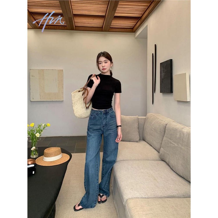 Áo Thun Tay Ngắn Hở Vai Màu Đen Thời Trang Mùa Hè Dành Cho Nữ