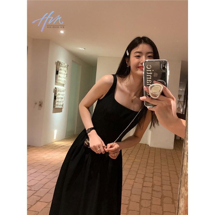 Đầm Dài Không Tay Ôm Eo Màu Trắng Phong Cách Mới 2023