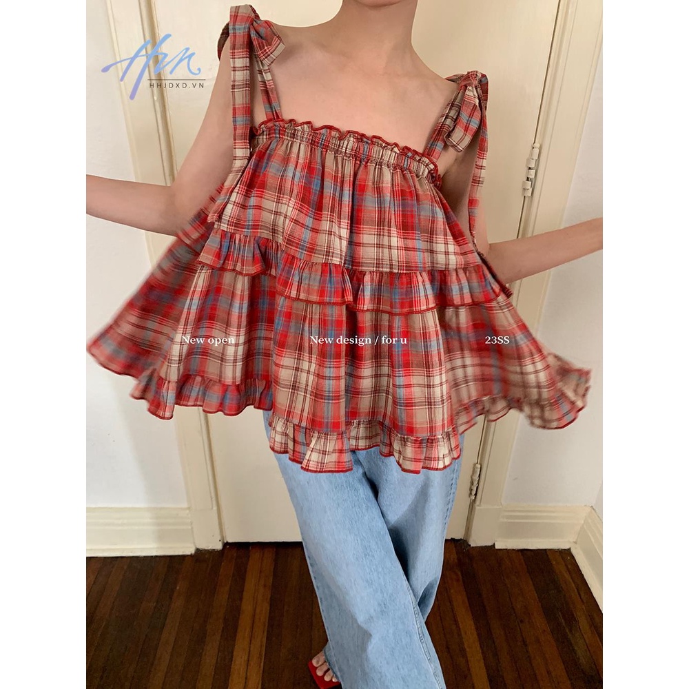 Áo Hai Dây Dáng Rộng Phong Cách Hàn Quốc Thời Trang Mùa Hè 2023