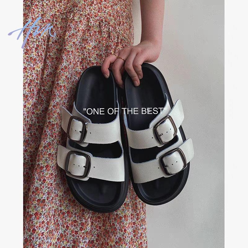 Giày Sandal Đế Dày Hở Ngón Chống Trượt Phong Cách Hàn Quốc Thời Trang Mùa Hè Cho Nữ