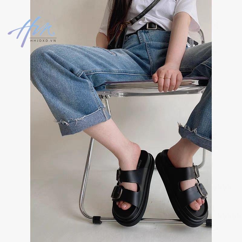 Giày Sandal Đế Dày Hở Ngón Chống Trượt Phong Cách Hàn Quốc Thời Trang Mùa Hè Cho Nữ