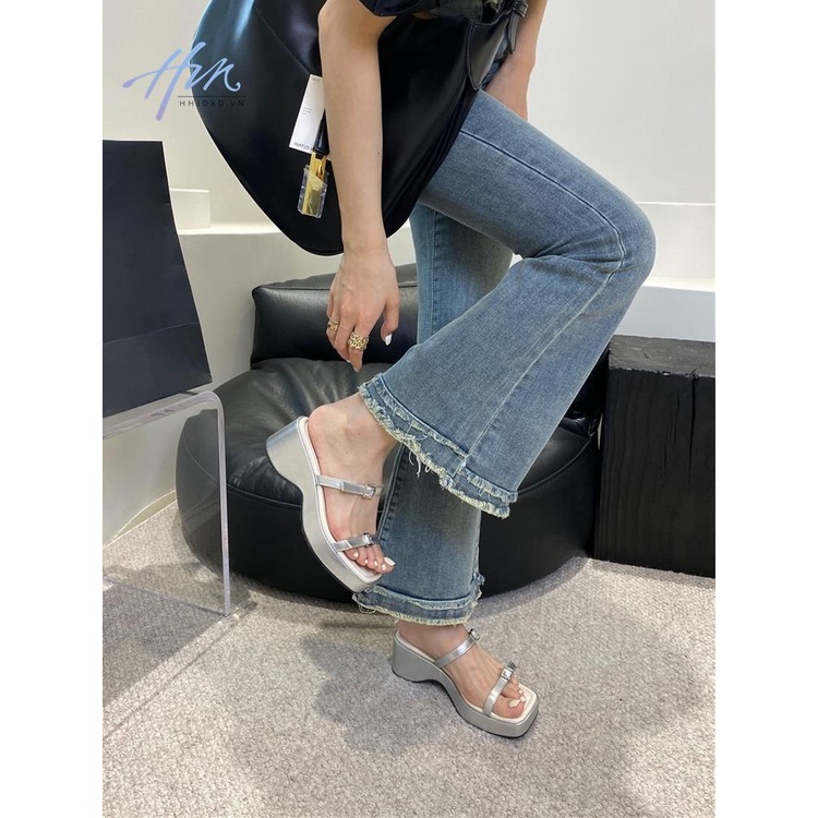 Dép Sandal Đế Dày Tăng Chiều Cao Chống Trượt Phong Cách Pháp Thời Trang Mùa Hè 2023