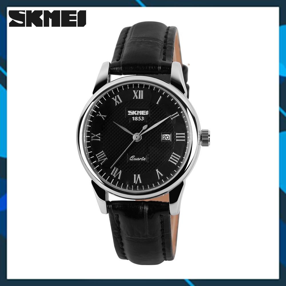 Đồng hồ nữ dây da SKMIE,Doanh nhân Đồng hồ thạch anh Thời trang mới Dây da không thấm nước