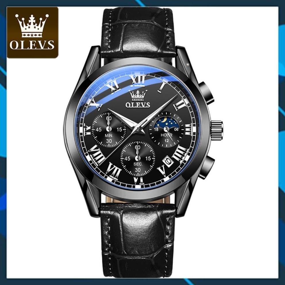 [ GIA TOT ] Đồng hồ đeo tay nam OLEVS ,chống xước, cao cấp,có dạ quang,dây da,thời trang,mặt tròn | BigBuy360 - bigbuy360.vn