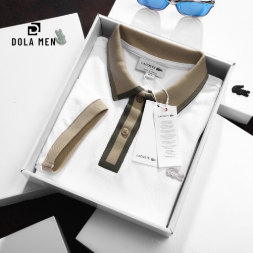 Áo Thun Nam Polo Cá Sấu LACOSTE Phối Cổ France Hàng Xuất Xịn - vải rũ mềm mại cao cấp dáng dài nhẹ mát Có Big Size