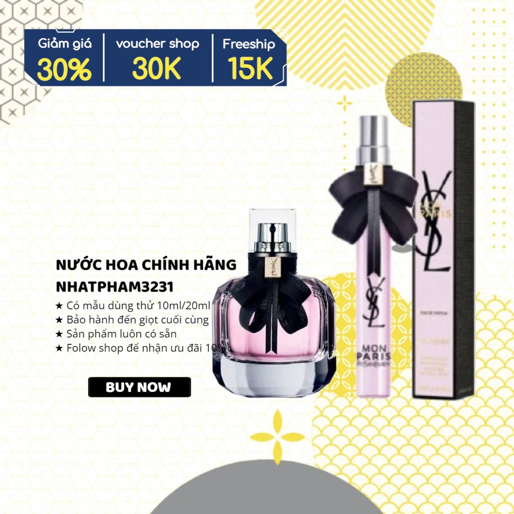 𝓨𝓢𝓛 -Phiên Bản Q Phiên Bản Mon Paris 10ml Nước hoa chính hãng