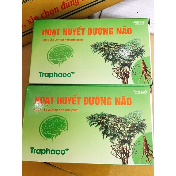 Hoạt huyết dưỡng não TraphacoHộp 100 viên