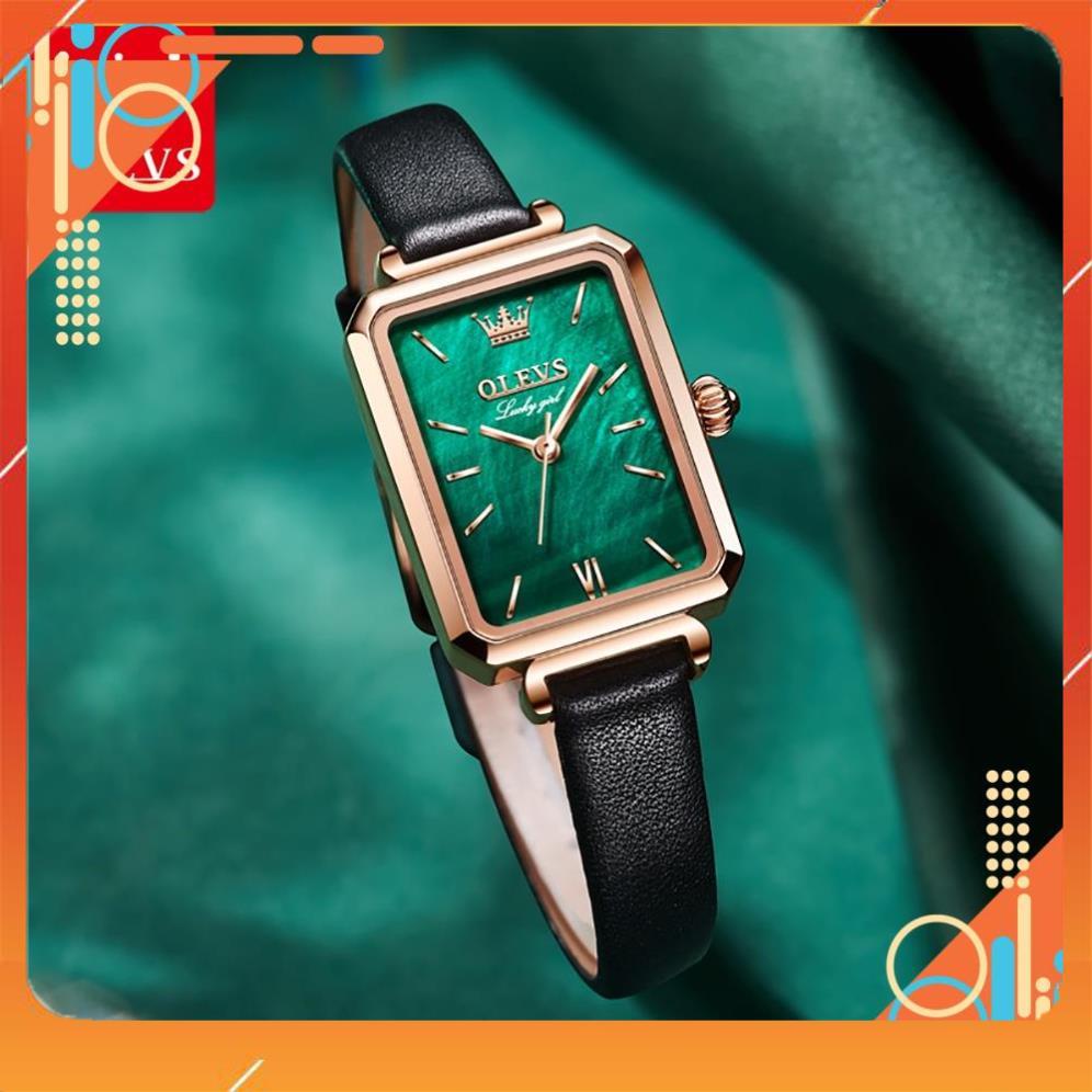 Đồng Hồ OLEVS 6624 Dây Da/Thép Không Gỉ chống vô nước Mặt Vuông Giá Rẻ Thời Trang Thanh Lịch Cho Nữ