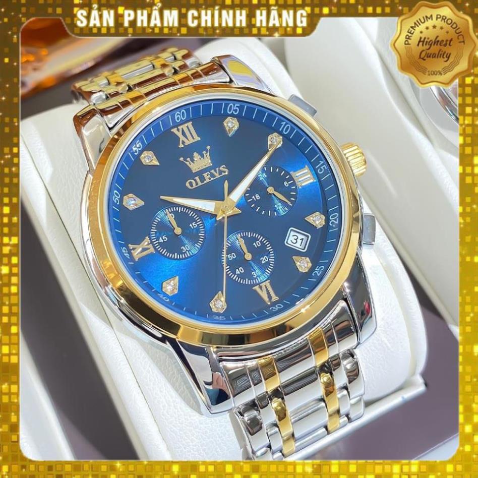 Đồng hồ OLEVS 2858 nam đa chức năng thời trang dây đeo bằng thép không gỉ,BH 12Th