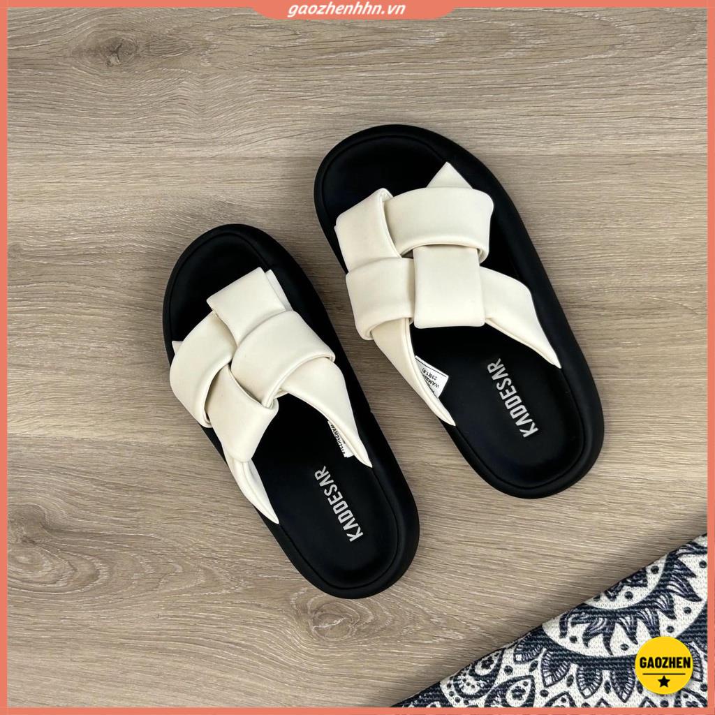 Dép sandal nữ đế cao dép đi biển đế dày thời trang đi bên ngoài kiểu Pháp cao cấp dép sandal đế dày