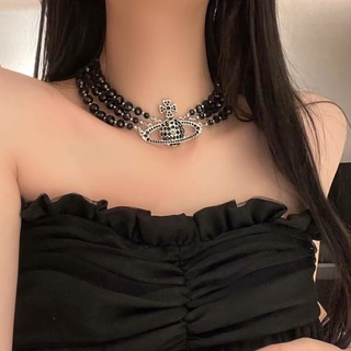 Vòng cổ Cườm đen mix mặt cầu hot