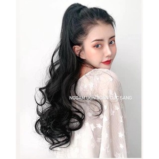 Tóc ngoạm đuôi uốn xoăn dài 60cm