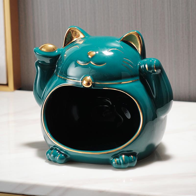 ✈ Mèo May Mắn Vật Trang Trí Lối Vào Phòng Khách Nhà Đèn Trang Trí Sang Trọng Cửa Đặt Chìa Khóa Lưu Trữ Nhà Mới