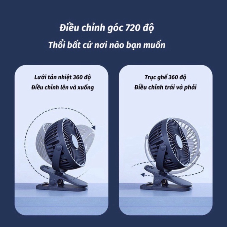 Quạt Mini Tích Điện Để Bàn Cực Mát, Quạt Tích Điện Mini Kẹp Bàn, Độ Kẹp Chắc Chắn Cho Dân Văn Phòng HOT 2023 | BigBuy360 - bigbuy360.vn