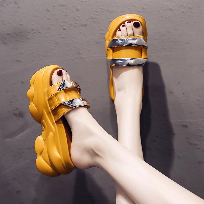 Dép đế bánh mì quai ngang cao 7cm