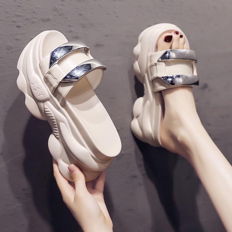 Dép đế bánh mì quai ngang cao 7cm