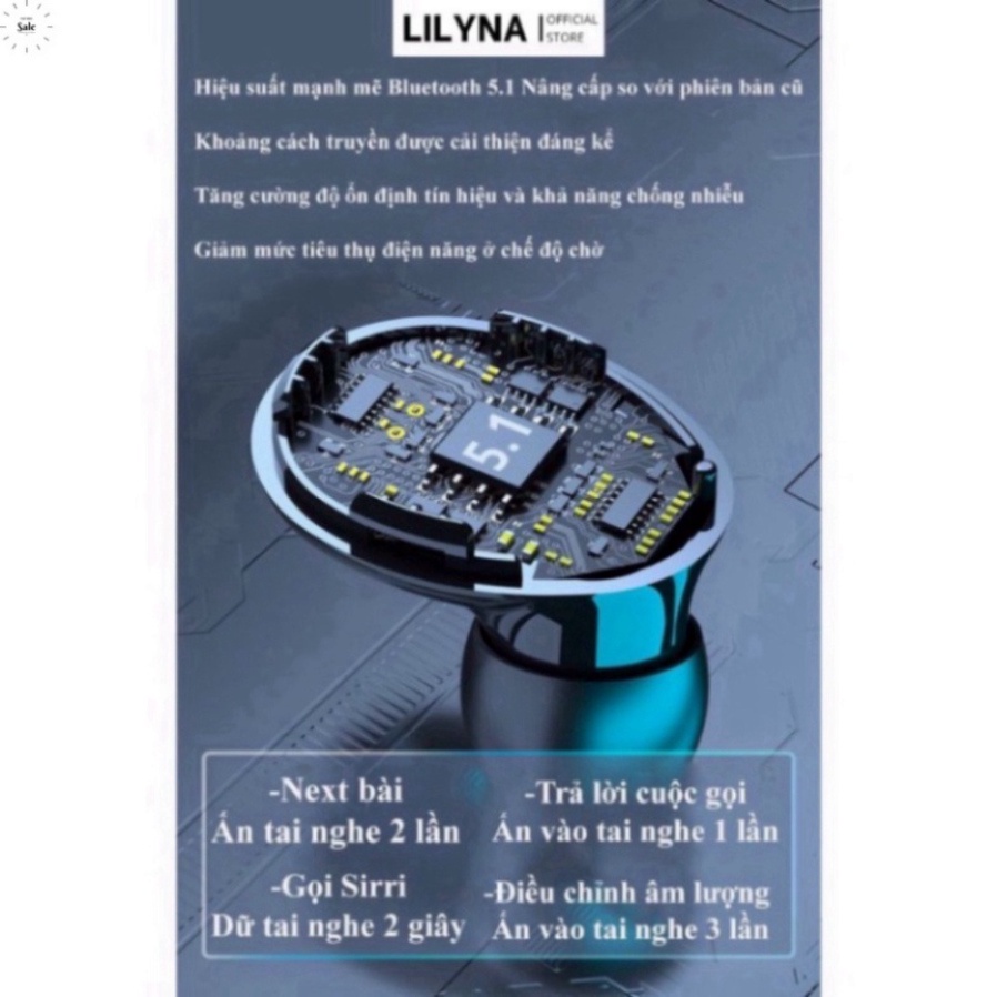 Tai nghe Bluetooth M10 bản Pro, pin trâu 3000mah, chống nước, nút cảm ứng screen Led Gaming