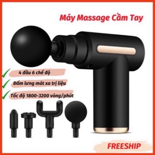 Máy massage cầm tay mini, súng massage cầm tay mini toàn thân 6 cấp độ chuyên sâu đa năng, máy thư giãn