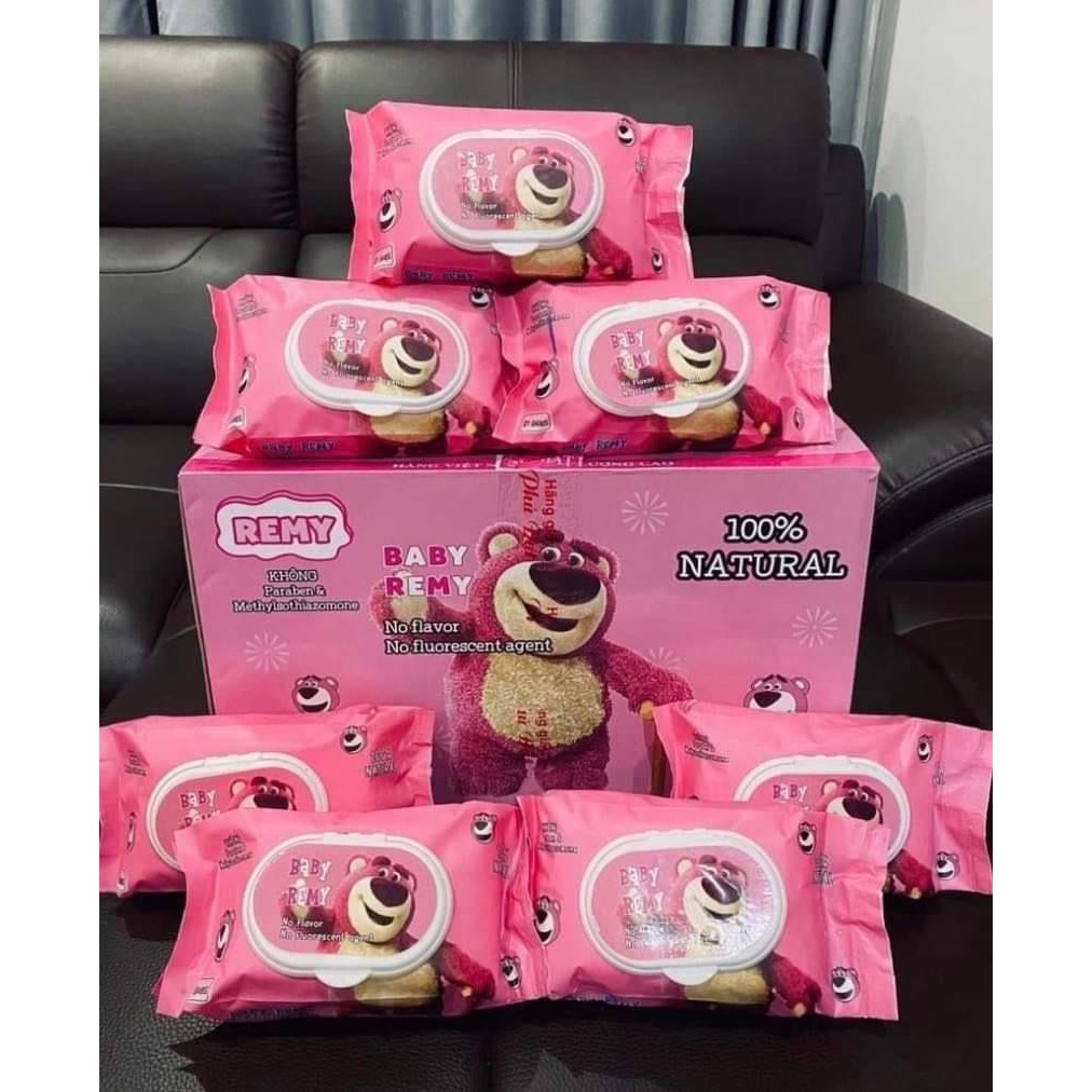 Khăn giấy ướt gấu dâu 120 cái