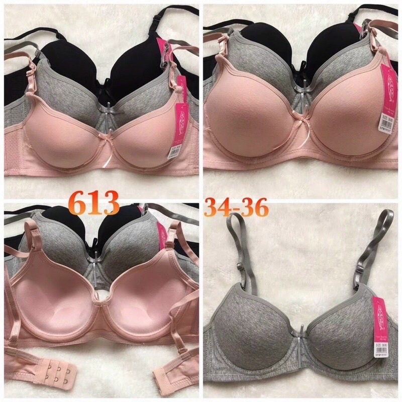 Áo lót cotton đệm mỏng 613 lưng lỗ thông hơi có gọng siêu mát