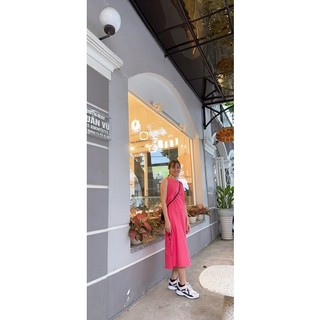Đầm sát nách form suông linen