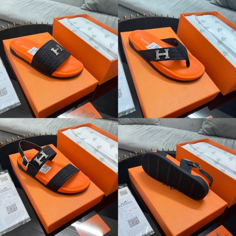 Dép Hermes nam nữ , dép chữ H quai da dập nổi, hàng cao cấp Full Box đẹp, đầy đủ Bill Hermes SamStore