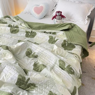 Chăn lụa lạnh mùa hè mát mẻ in hoa tulip cho giường ký túc xá