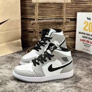 Giày Jordan 1 Low Xám Trắng, Giày Thể Thao  Jordan Xám Trắng Cổ Cao Nam Nữ Full Box Bill