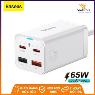  Bộ sạc nhanh 65W GaN3 Pro Baseus 4 cổng cho máy tính bảng laptop 