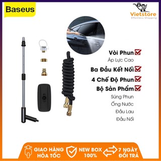 [CHÍNH HÃNG] Súng Rửa Xe Áp Lực Cao - Súng Phun Xịt Rửa Xe Áp Lực Cao Dài 7.5m Baseus 2 Trong 1 Để Rửa Xe, Vệ Sinh Sân V
