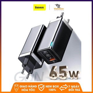 Bộ sạc nhanh baseus gan 65w usb 4.0 3.0 pd usb-c type c