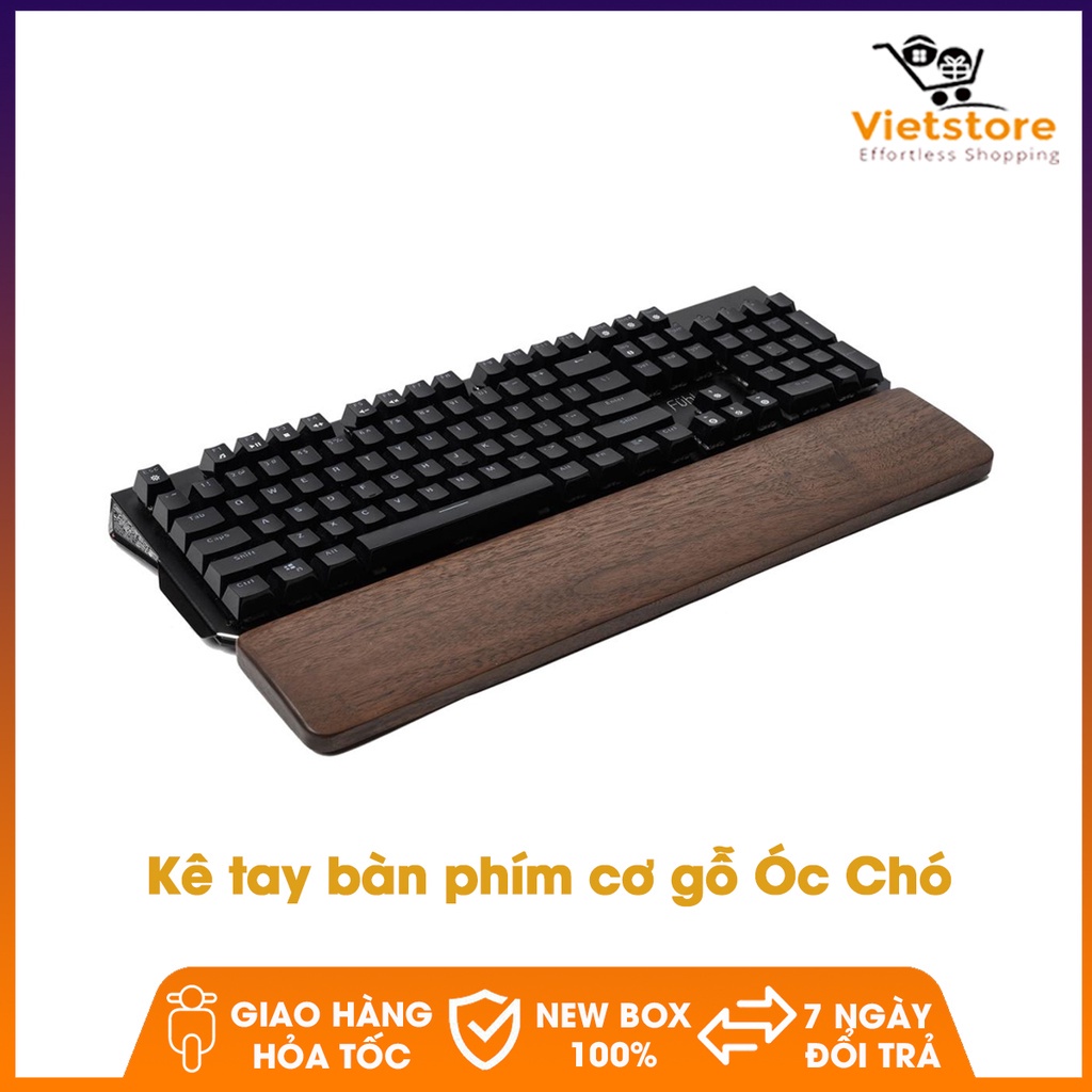 Kê tay gỗ Óc Chó HyperWork cao cấp cho bàn phím cơ
