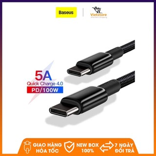 Cáp baseus sạc nhanh truyền dữ liệu 100w usb c pd sang usb type c dành cho macbook ipad xiaomi mi samsung
