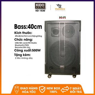Loa kéo karaoke giá rẻ cao cấp kido kd-1530 siêu bass bluetooth 4.2 âm thanh 3d