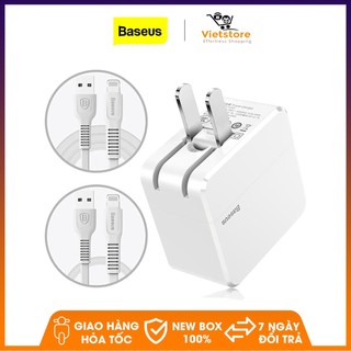 Bộ sạc nhanh kèm 2 Cáp Liightning thương hiệu Baseus COCO Series 2 cổng USB