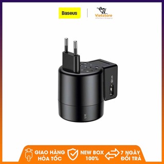 Ổ cắm điện thông minh đa năng baseus chuẩn tất cả các nước quốc tế ( Chuyên dụng đi du lịch nước ngoài ) tích hợp 2 CỔNG
