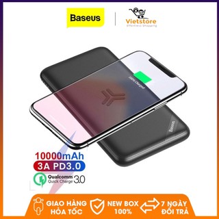 Pin dự phòng Baseus S10  siêu mỏng sạc nhanh không dây 10W, dung lượng pin 10000 mAh công nghệ sạc nhanh cổng PD 3.0