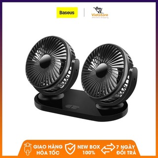 Quạt đôi mini đa năng quạt cực mạnh cực êm có thể quay 360 độ dùng nguồn USB 5V dùng trên xe ô tô, để bàn, tại nhà