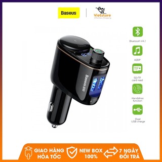 Tẩu nghe nhạc chuyên dụng trên ô tô tích hợp 2 cổng sạc điện thoại, USB và đàm thoại rảnh tay Bluetooth 4.2