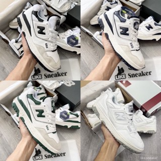 Giày Thể Thao NB 550, New Balance NB 550 'White Green, White Black  Basic Xanh Đen Trắng full  bill hót 2022