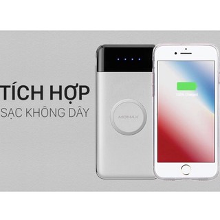 Sạc dự phòng không dây momax ipower air 10000mah