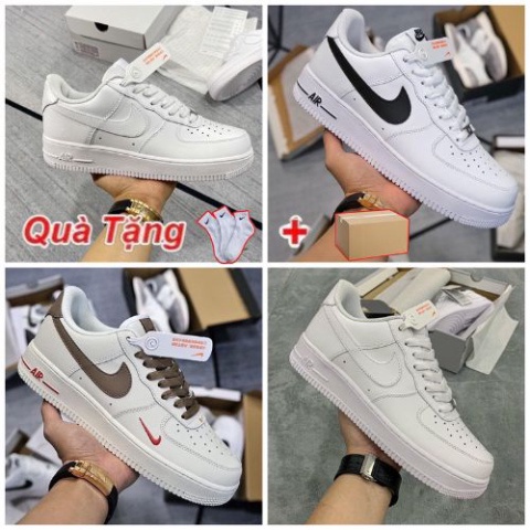Giày _Nike Air Force 1 trắng,vệt đen,vệt nâu, Giày Af1 các mẫu hot đế Air full size 36-43