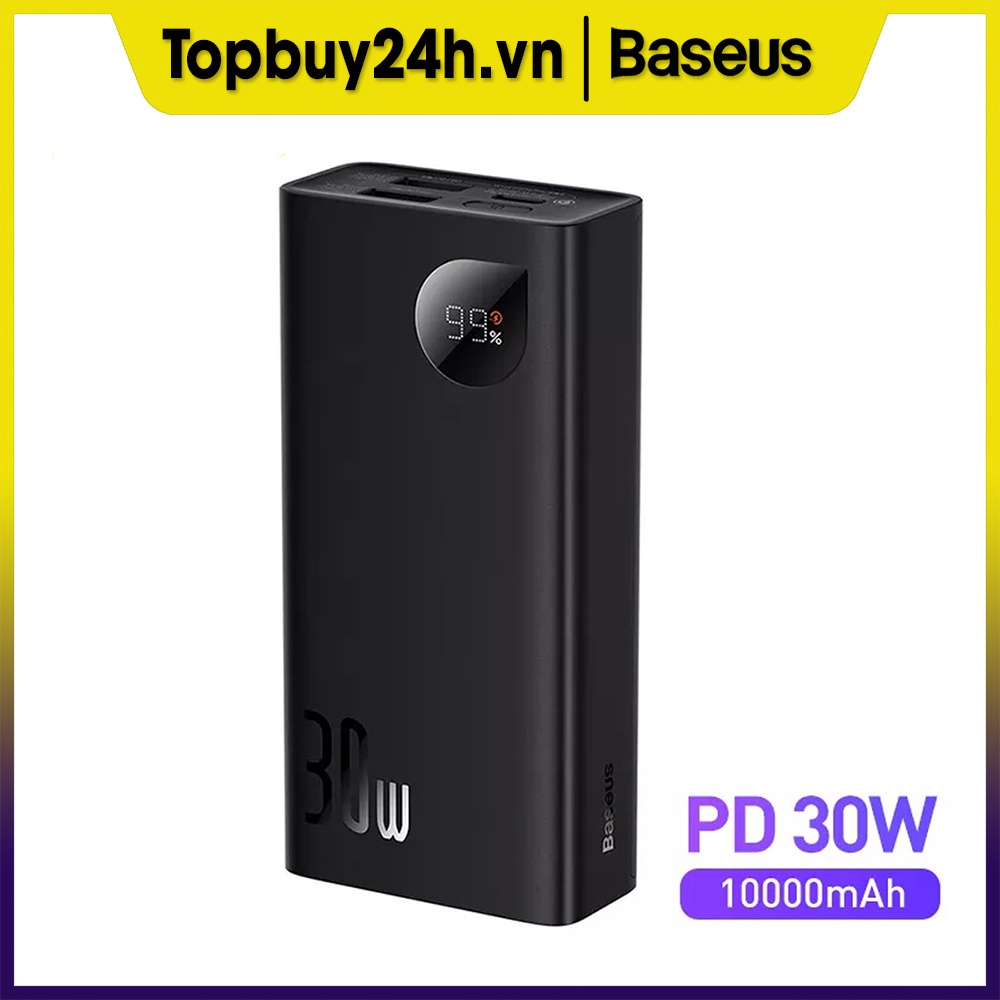 Pin Sạc Dự Phòng Mini Baseus Adaman 2 sạc nhanh  30W  dung lượng 10000mAh/ 20000mAh Cho13 Pro MaxPro - Topbuy24h.vn