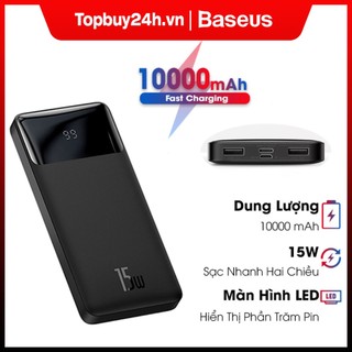 Pin sạc dự phòng baseus 10.000mah 15w bảo hành 12 tháng