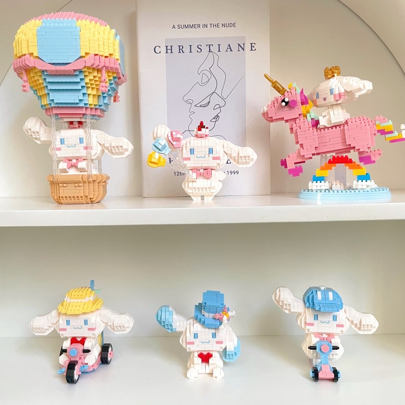 ❤️TOBIASSLOVE cinnamoroll Khối xây dựng Bộ Đồ Chơi Lắp Ráp Hình Chú Chó cinnamon đồ chơi trẻ em đồ chơi cho bé trai  gái Khối câu đố