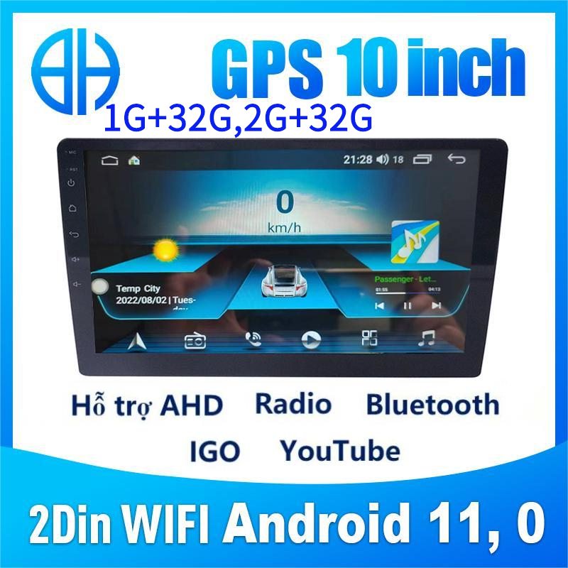 10inch Màn hình xe h ơ i Android Xem youtube, Đ iều h ư ớng GPS, Camera lùi, Dash Cam, Tiếng Việt,Hỗ trợ AHD，radio