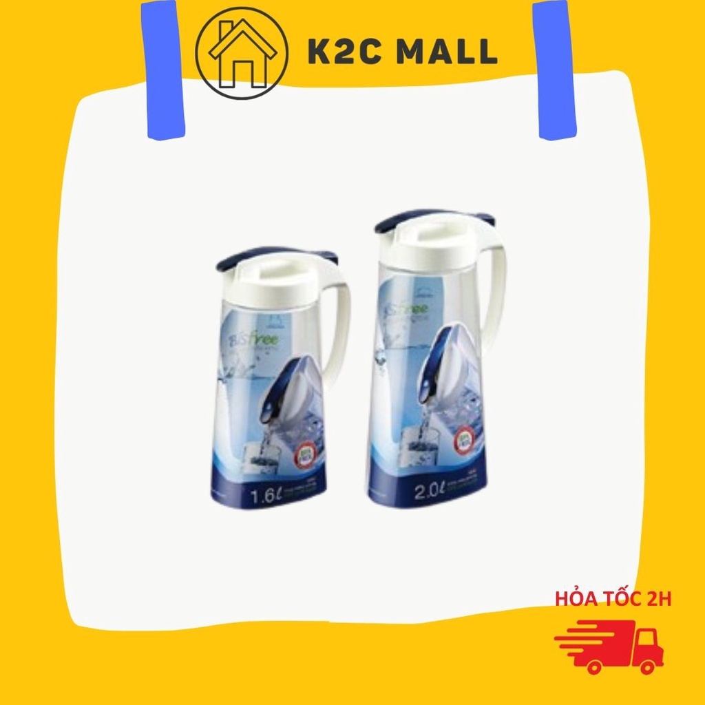 Bình Nước LocknLock 1.6L/2L Nhựa Tritan Bisfree Lock&Lock One Touch ABF631 ABF632 K2Cmall